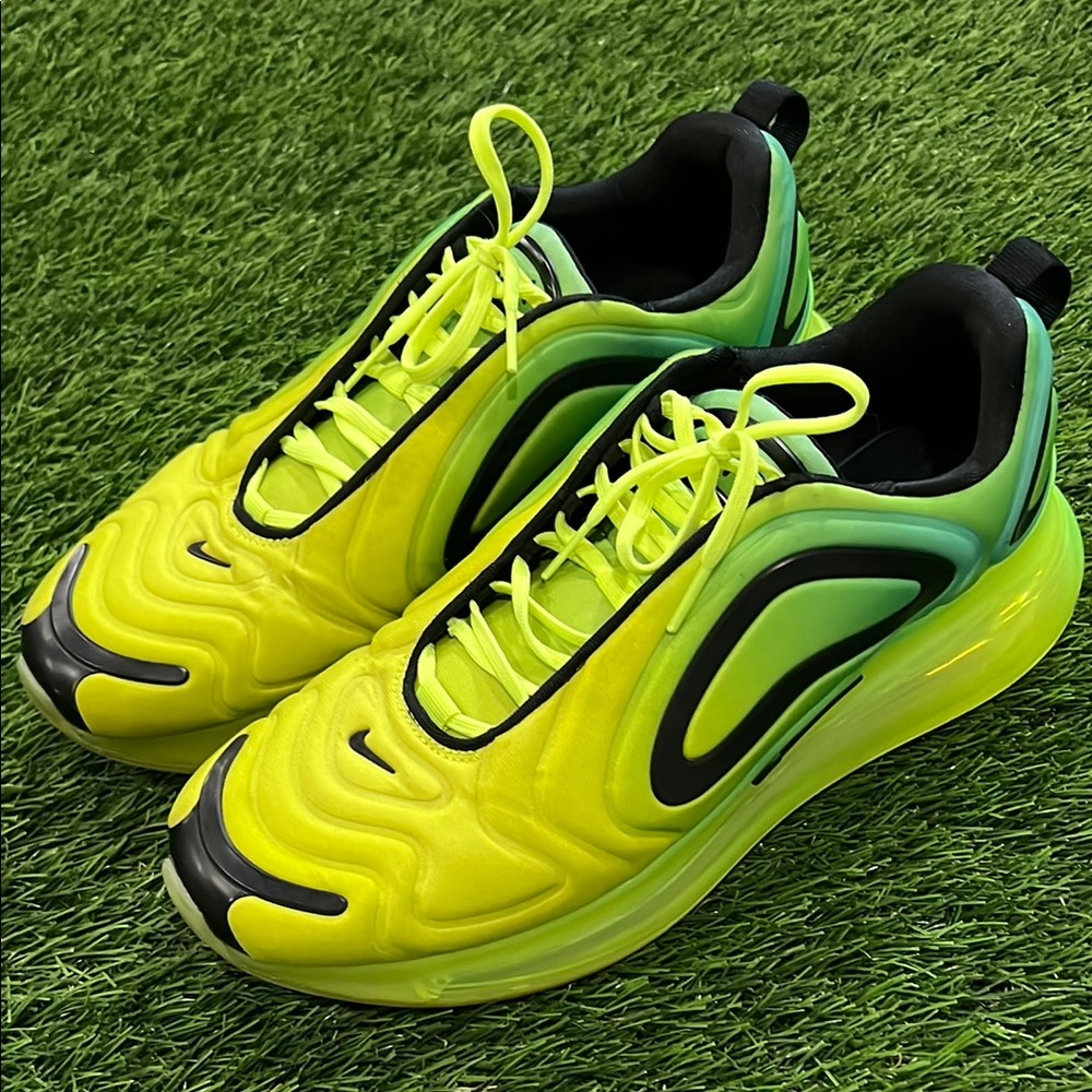 Nike Neon Green and Black Athletic Shoes